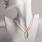 Кулоны парные «Крыло», 45 см, цвет серебряный/золотой - Фото 9