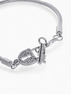 Браслет для шармов «Замочек», основа, цвет серебро, 20 см - Фото 4