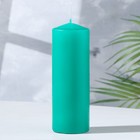 Свеча-цилиндр 5×15 см, зелёная - Фото 1