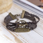 Браслет кожа «Магия знаков» believe, 5 нитей, цвет коричневый, 20 размер - Фото 2