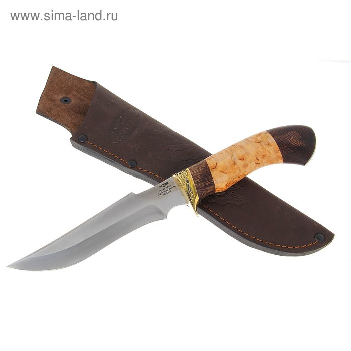 Нож "Кардинал" (5220)б, рукоять-карельская береза, булатная сталь - Фото 1