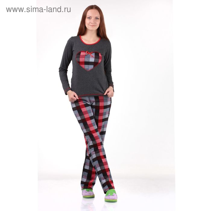 Комплект женский (фуфайка, брюки) "Мишель-2" размер 46, цвет красный - Фото 1