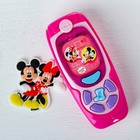 Набор музыкальных игрушек "Брелок,телефон,руль", Минни, свет, звук - Фото 3