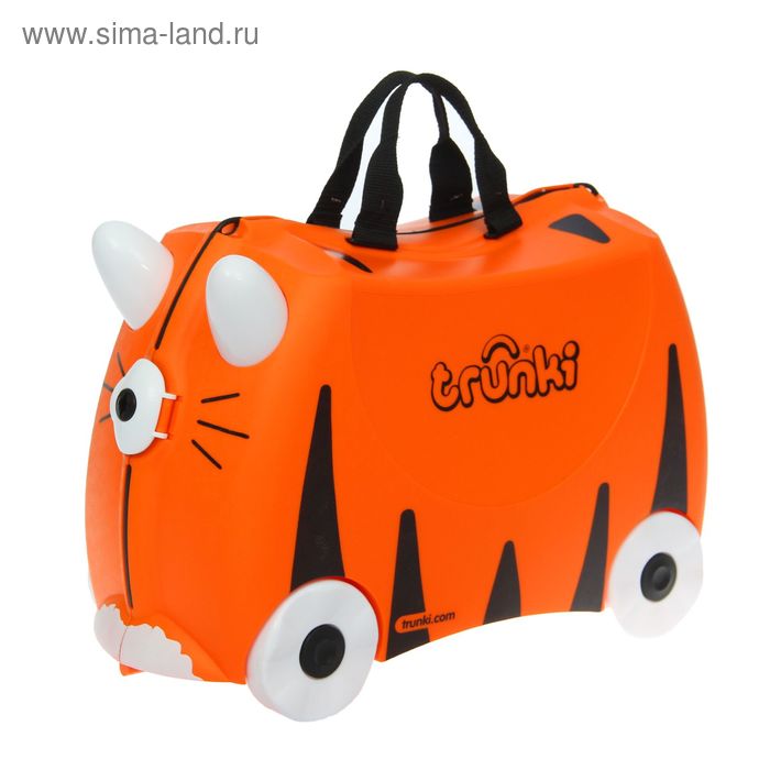 Чемодан "Tipu Tiger", малый, 20", 28 л, 4 колеса, цвет оранжевый/чёрный - Фото 1