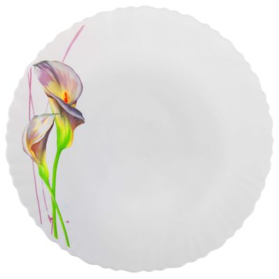 Тарелка обеденная Доляна «Дивные каллы», d=26 см, стеклокерамика