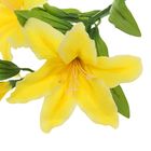 Цветы искусственные лилия 82 см Юнона желтая - Фото 2