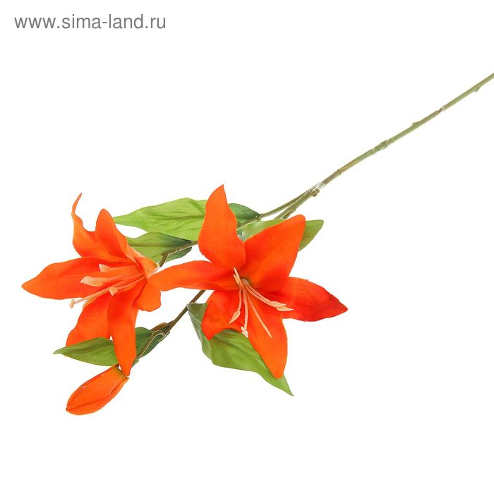 Цветы искусственные лилия 53,5 см Снежанна оранж - Фото 1
