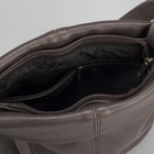Сумка женская на молнии, отдел с перегородкой, наружный карман, регулируемый ремень, цвет коричневый - Фото 5