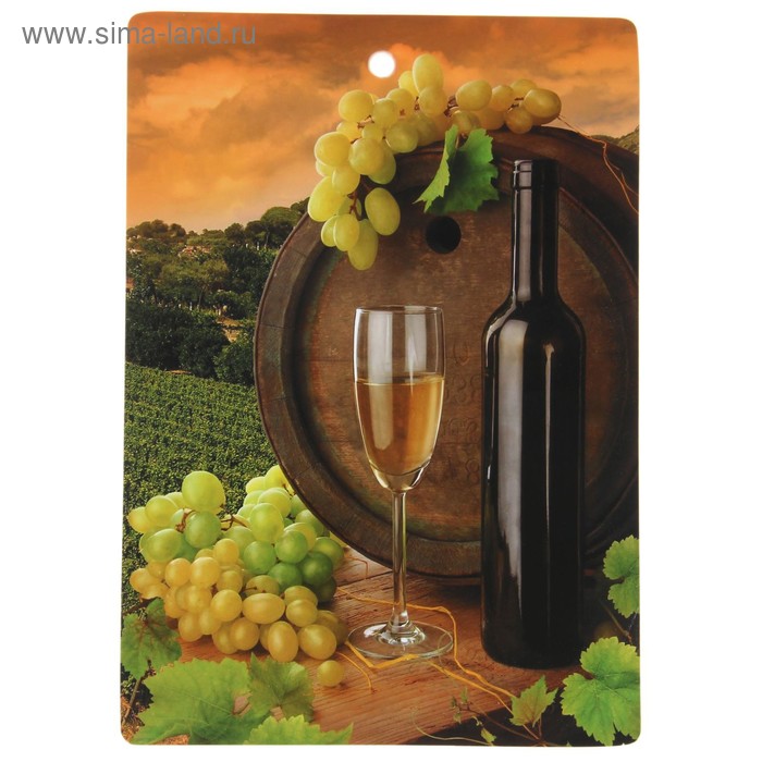 Доска разделочная деревянная "Вино" - Фото 1