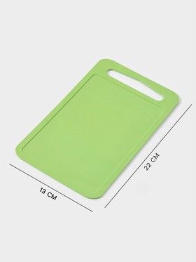 Доска разделочная Доляна, пластик, прямоугольная, 22×13 см, зелёная