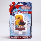 Свеча в торт "С днем рождения", цифра 2, Человек-Паук - Фото 2
