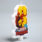 Свеча в торт "С днем рождения", цифра 8, Человек-Паук - Фото 3