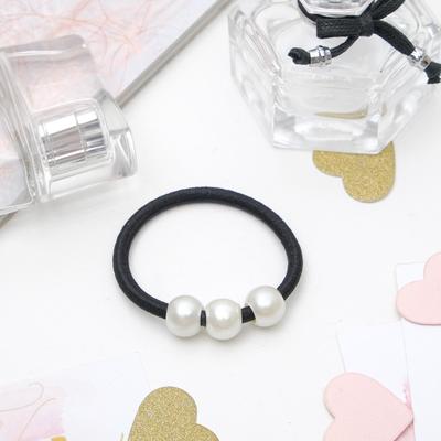 Резинка для волос «Три шарика», чёрно-белая