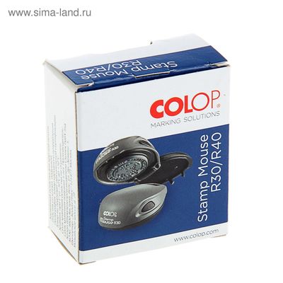 Оснастка для круглой печати карманная COLOP Stamp Mouse R40, диаметр 40 мм, корпус синий