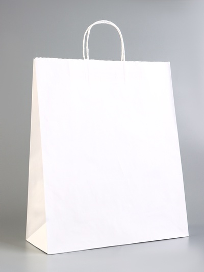 Пакет крафт без печати 35×15×42 см белый