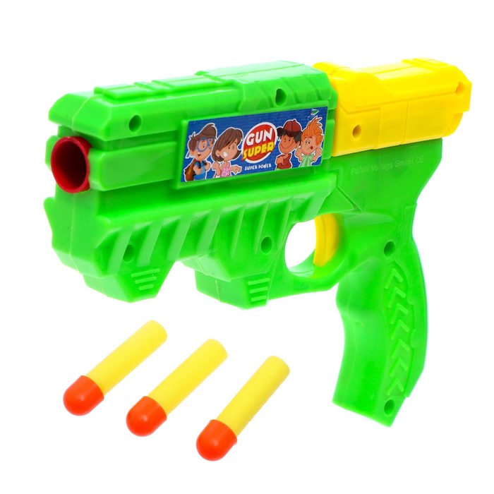 Пистолет «Бластер», стреляет мягкими пулями, цвета МИКС - Фото 1