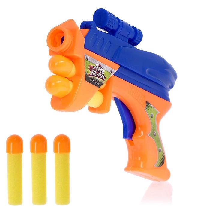 Пистолет «Космобластер», стреляет мягкими пулями (3 шт.), цвета МИКС - фото 1911200004