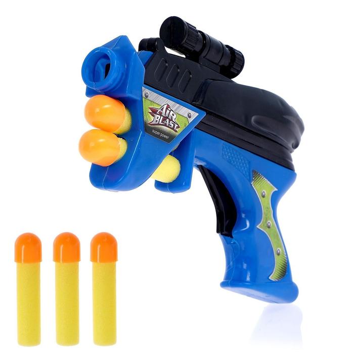 Пистолет «Космобластер», стреляет мягкими пулями (3 шт.), цвета МИКС - фото 1911200005