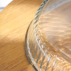 Форма круглая для запекания и выпечки из жаропрочного стекла Borcam, 1,5 л, рифлёная - фото 9545036