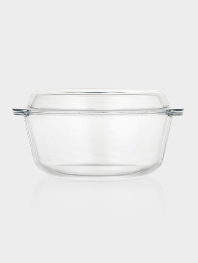 Форма для запекания Paşabahçe Borcam, 3 л, с крышкой, жаропрочное стекло, прозрачная