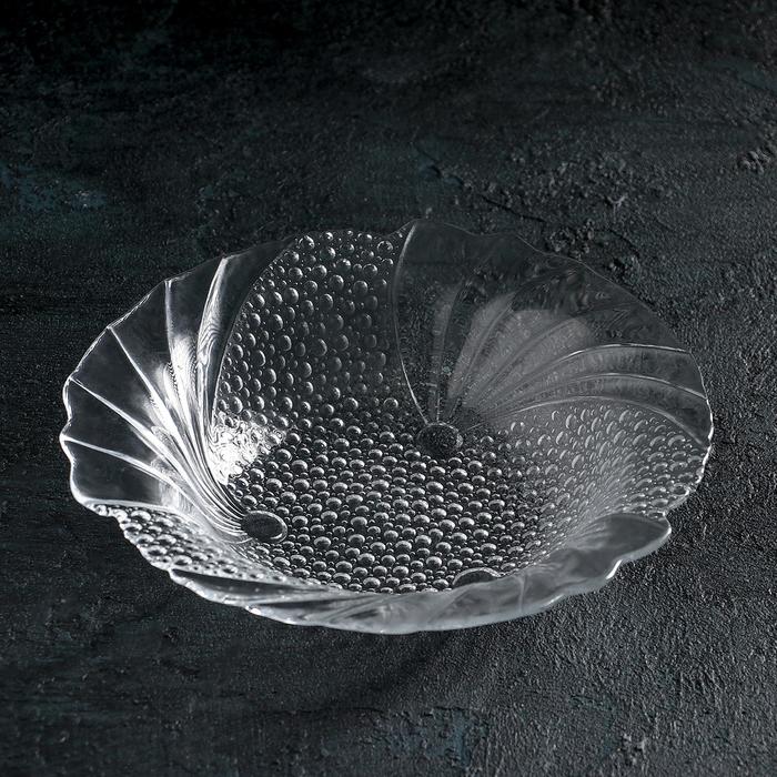 Тарелка глубокая стеклянная Papillon, 600 мл, d=21 см, цвет прозрачный - Фото 1