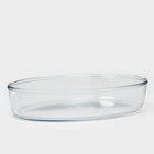 Форма Paşabahçe Borcam, 2.4 л, 30.3×21.3 см, для СВЧ, стекло, прозрачная - Фото 2