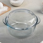 Кастрюля из жаропрочного стекла для запекания Borcam, 1,5 л, с крышкой - фото 4622569