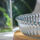 Форма круглая для запекания и выпечки из жаропрочного стекла Borcam, 2,6 л, рифлёная - фото 4552025
