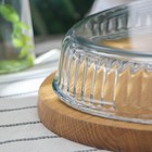 Форма круглая для запекания и выпечки из жаропрочного стекла Borcam, 2,6 л, рифлёная - фото 8964098
