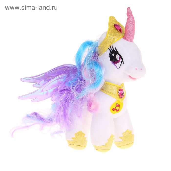 Музыкальная мягкая игрушка "Пони принцесса Селестия" - Фото 1