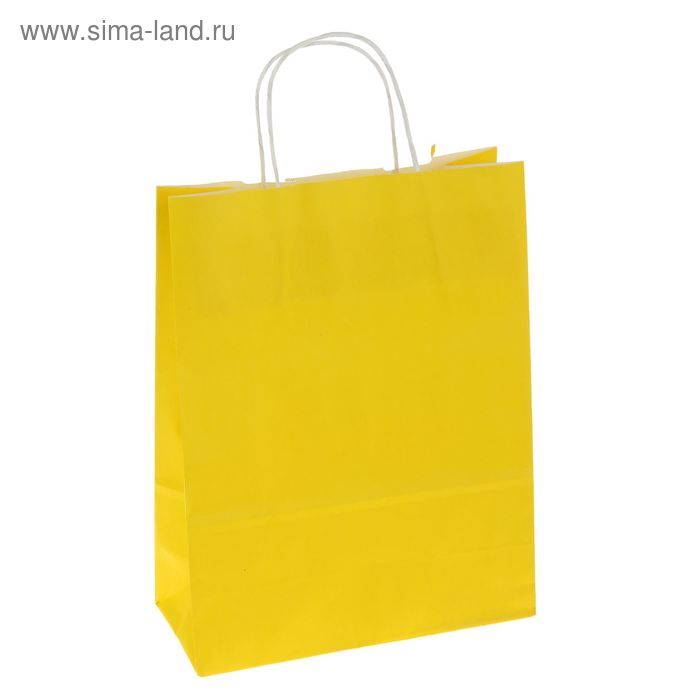 Пакет крафт "Радуга", цвет лимонный, 25 х 11 х 32 - Фото 1