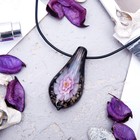 Кулон «Муранское стекло» натурель, капля, рисунок МИКС , длина 45см - Фото 1