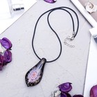 Кулон «Муранское стекло» натурель, капля, рисунок МИКС , длина 45см - Фото 3