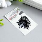 Переводная тату на тело чёрная «Волк», 5.3×6.3 см - Фото 2