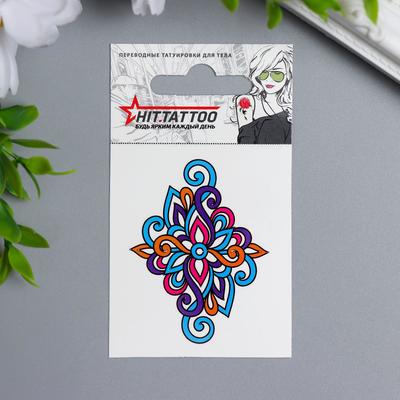 Татуировка на тело "Цветной узор" 5,3х6,3 см