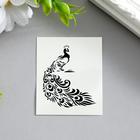 Татуировка на тело "Павлин" 5,3х6,3 см - Фото 1