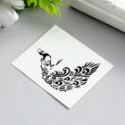 Татуировка на тело "Павлин" 5,3х6,3 см - Фото 3