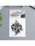 Переводная тату на тело чёрная «Абстракция», 5.3×6.3 см - фото 43680046