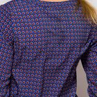 Блузка женская рукав 3/4 1599-7, размер 46, цвет ярко-синий - Фото 4