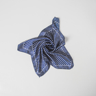 Платок женский Горошек синий 50х50 см - Фото 2