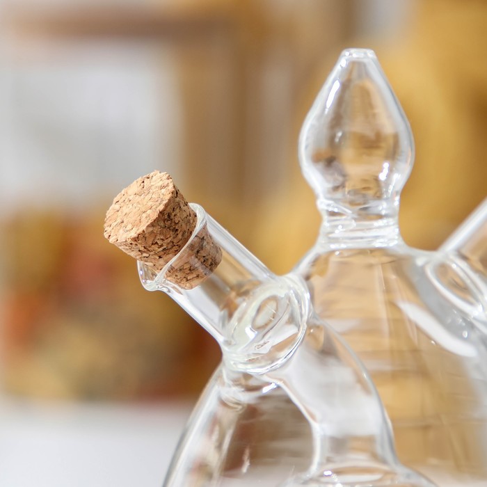 Бутыль стеклянная для соусов и масла 2 в 1 «Фьюжн. Капля», 200/30 мл, 12,5×8×7 см - фото 1889150234
