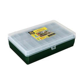 Коробка "Тривол" ТИП-2, двухъярусная, 235х150х65 мм, цвет тёмно-зеленый