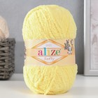 Плюшевая пряжа для вязания спицами, крючком ALIZE, Softy, 100% микрополиэстер, 115 м/50 г, (187 лимонный) - Фото 1