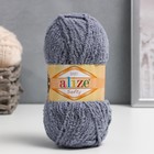 Плюшевая пряжа для вязания спицами, крючком ALIZE, Softy, 100% микрополиэстер, 115 м/50 г, (119 серое небо) - Фото 1