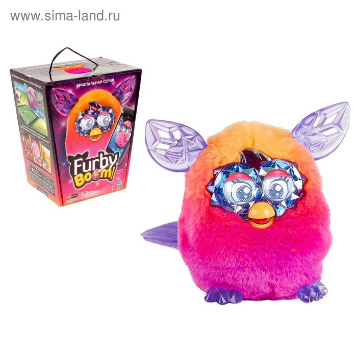 Интерактивная игрушка "Furby кристалл", цвет розово-оранжевый - Фото 1