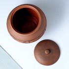 Жаровня Кунгурская керамика «Орнамент», 7 л, с прорезью, молочение, коричневая - Фото 3