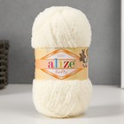 Плюшевая пряжа для вязания спицами, крючком ALIZE, Softy, 100% микрополиэстер, 115 м/50 г, (62 молочный) - Фото 1