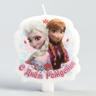 Свеча в торт Дисней "С днем рождения" Холодное сердце - Фото 1