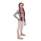 Фуфайка для девочки, рост 134-140 см (72), белый/черная полоска Р117442 - Фото 3