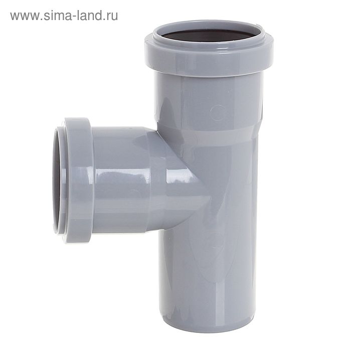 Тройник, канализационный, 50 х 50 мм, 90° - Фото 1